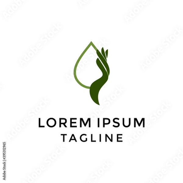 Fototapeta abstract Hand Liquid Logo Design template