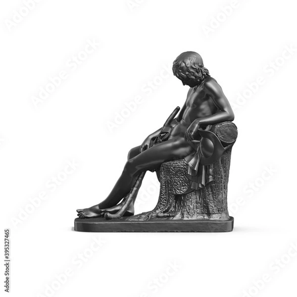Fototapeta A collection of sculptures made in neon style on a black background for your design ideas. 3D rendering of objects that can be stylized. Combine the shape by adjusting the color and achieve new effect