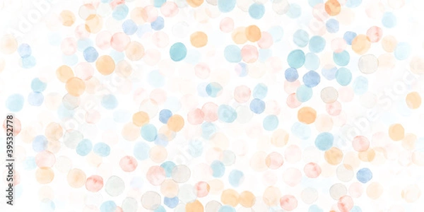 Obraz Seamless Circle Textile. White Decorative Round 