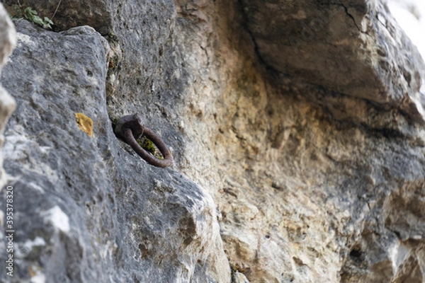 Obraz Rusty rock-climbing bolt