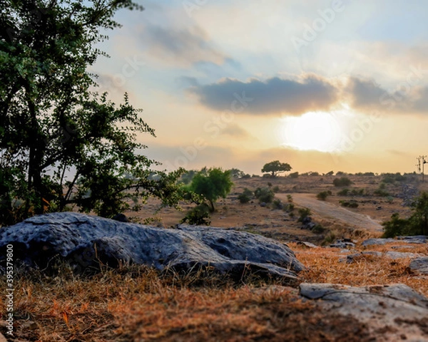 Obraz sunset in the mountains