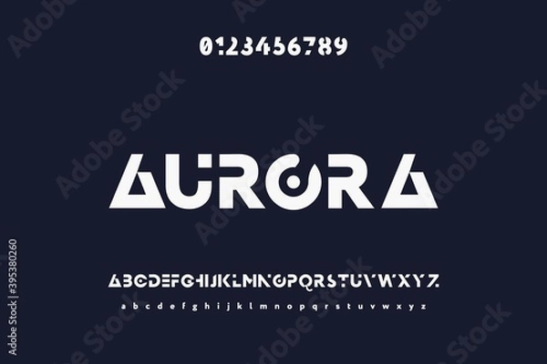 Fototapeta alphabet font, typography vector,  letters and numbers white and black style