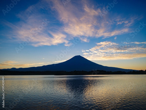 Fototapeta 朝の富士山と田貫湖