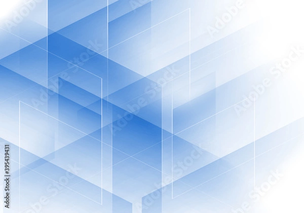Fototapeta 重なるグラデーションのシンプルな抽象的背景素材/青