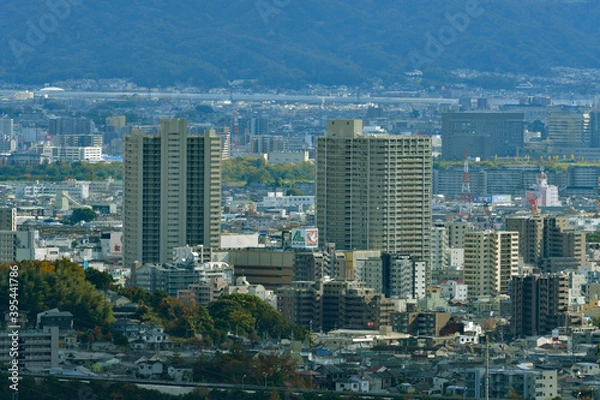 Obraz 高槻三好山からの眺望　高槻市街地