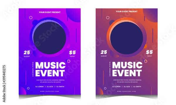 Obraz Elegant Musical Event Flyer Template