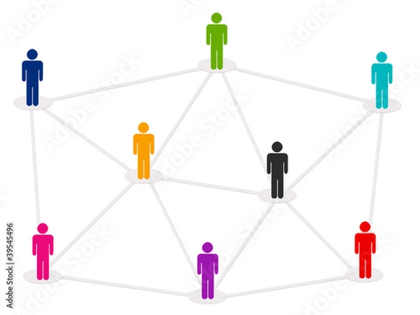 Fototapeta social network