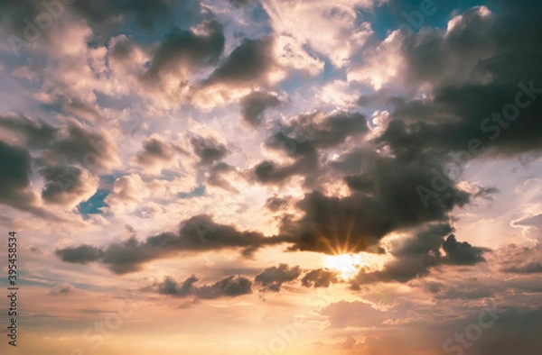 Fototapeta Dramatic sky, perfect for sky replacement, background or any other application