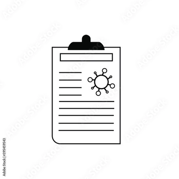 Fototapeta report icon in different style vector illustration. The theme of the corona virus two color and black report vector icons designed with the style of the fill, outline, line and stroke can be used for 