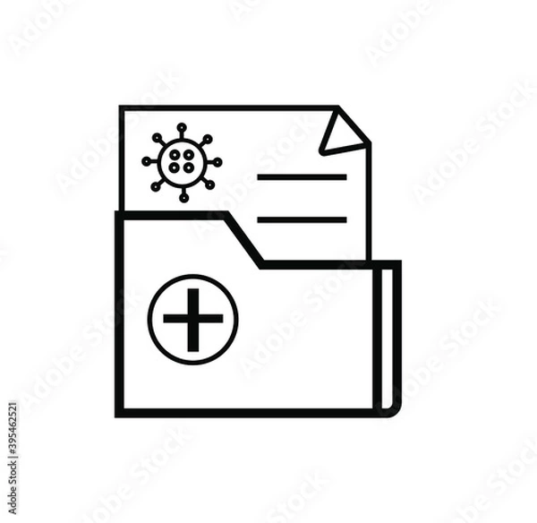 Obraz report icon in different style vector illustration. The theme of the corona virus two color and black report vector icons designed with the style of the fill, outline, line and stroke can be used for 
