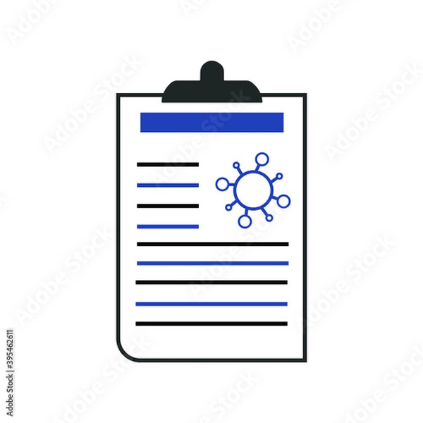 Obraz report icon in different style vector illustration. The theme of the corona virus two color and black report vector icons designed with the style of the fill, outline, line and stroke can be used for 