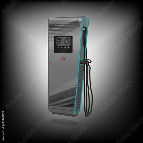 Fototapeta 3d model of a gas station