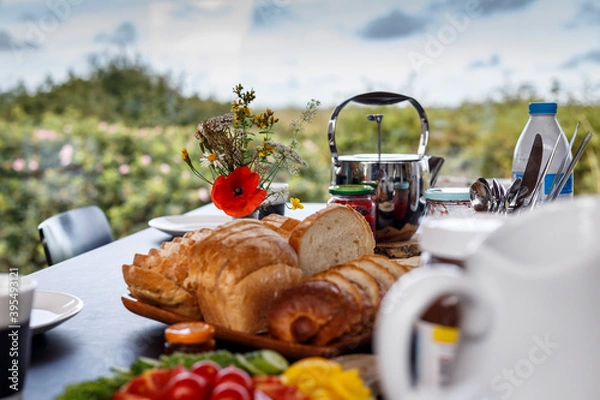 Obraz Frühstückstisch mit Meerblick