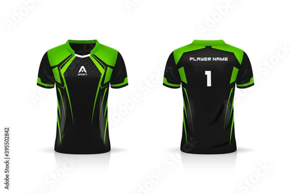 Obraz Specification Soccer Sport mockup , Esports Gaming T Shirt Jersey template. mock up uniform . Vector Illustration design