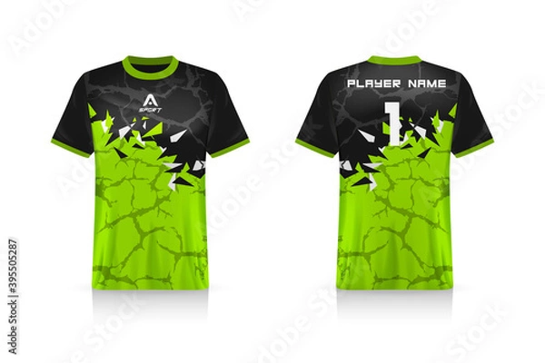 Obraz Specification Soccer Sport mockup , Esports Gaming T Shirt Jersey template. mock up uniform . Vector Illustration design