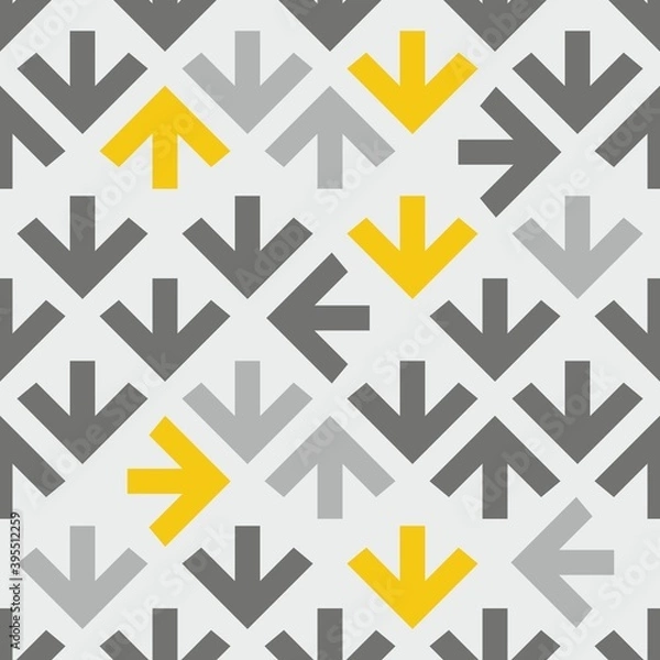 Fototapeta Arrows seamless geometric pattern in pop art style