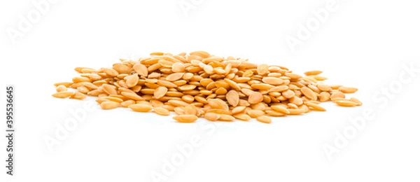 Fototapeta flax seeds  isolated on white background