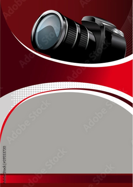Fototapeta Vector Background with digital camera