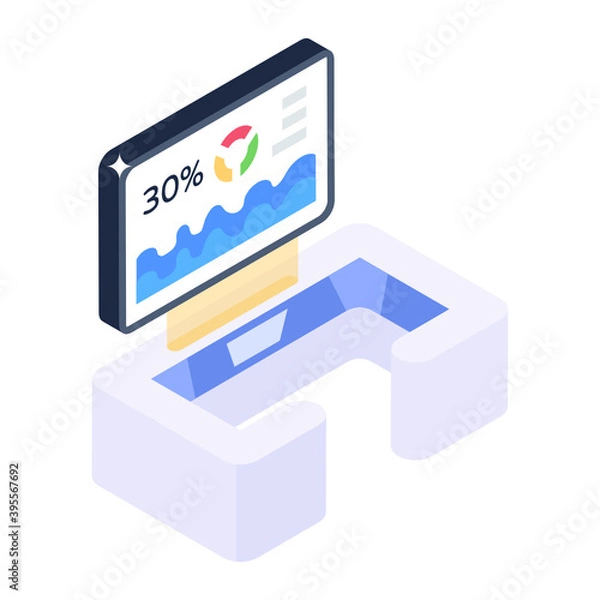 Obraz 
Web interface icon in isometric design 
