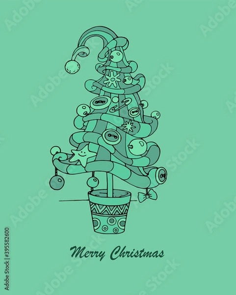 Obraz merry christmas tree