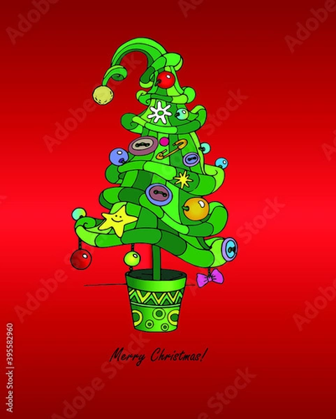 Obraz merry christmas tree