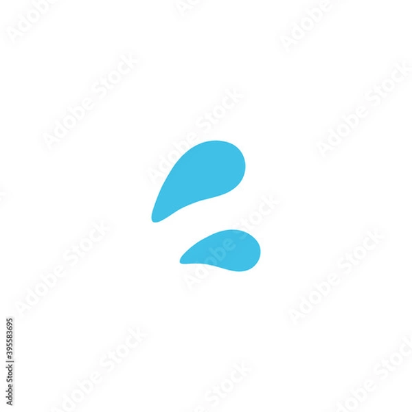 Fototapeta Sweat drops vector isolated icon illustration. Sweat drops icon