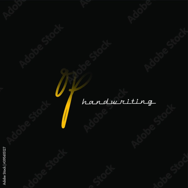 Fototapeta Op initial logo handwriting template vector