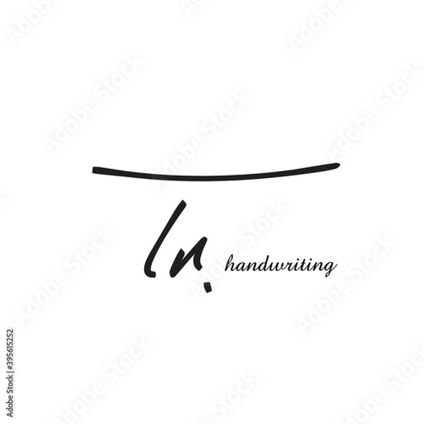 Fototapeta Tr initial logo handwriting template vector