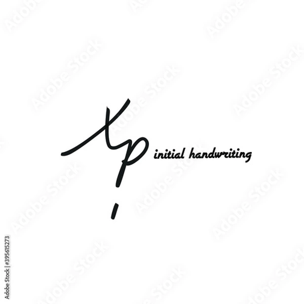 Fototapeta Xp initial logo handwriting template vector