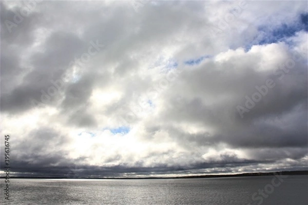 Obraz storm clouds over lake