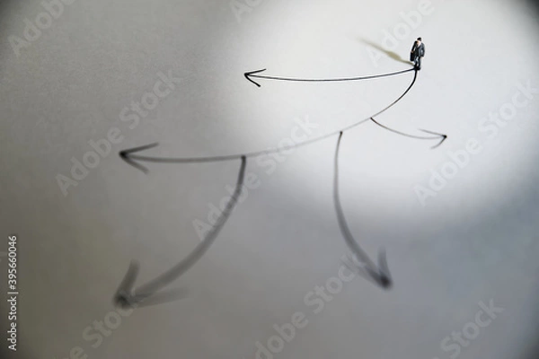 Obraz 人生の岐路に立つ男性