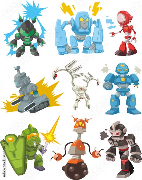 Obraz cartoon robots