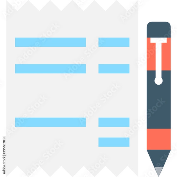 Obraz 
Receipt Flat Vector Icon
