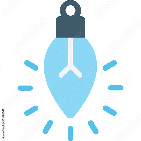 Obraz 
Christmas Lights Flat Vector Icon
