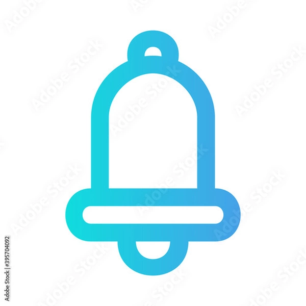 Obraz Notification icon vector illustration in gradient style for any projects