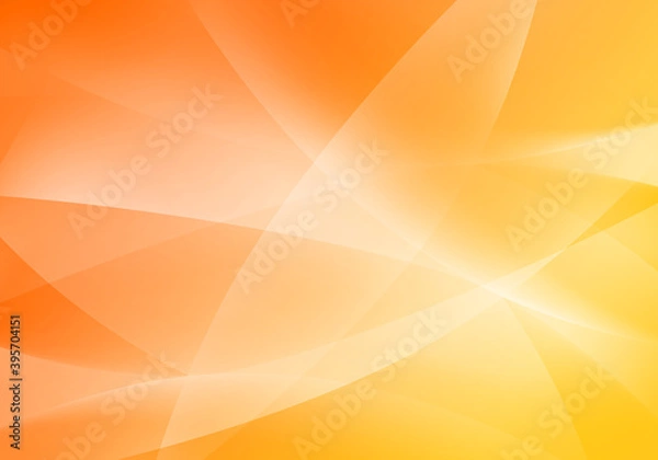 Fototapeta 流れる曲線のオレンジと黄色のグラデーションの抽象背景イラスト素材