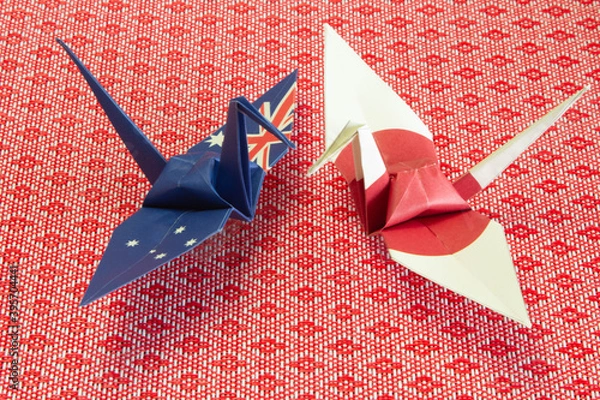 Obraz 日本-オーストラリア 折り鶴