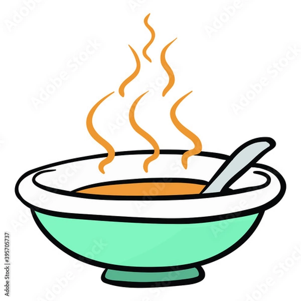 Fototapeta soup in a bowl