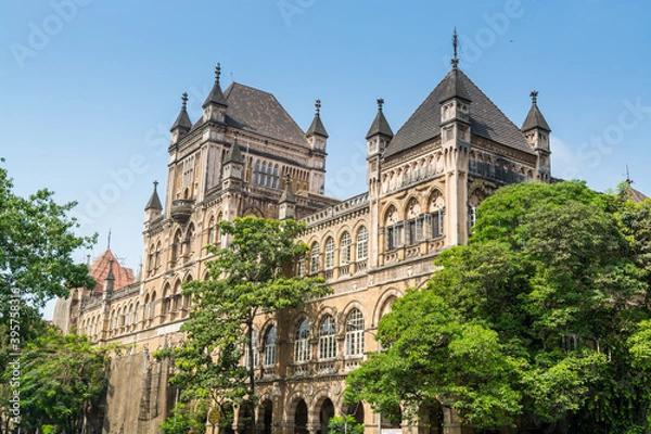 Fototapeta Builing  of Elphinstone College an old British colonial buildings in Mumbai, India