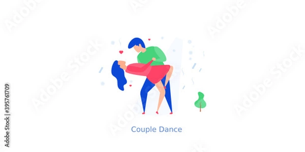 Obraz Couple Dance Illustration 