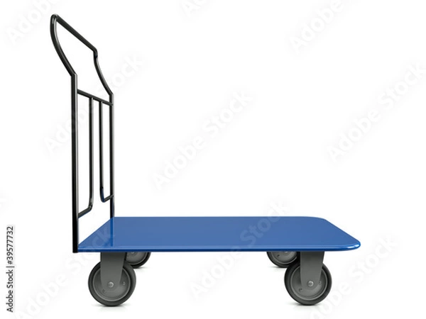 Fototapeta 3d image trolley with boxes symbolizing bystrtsyu shipping and w