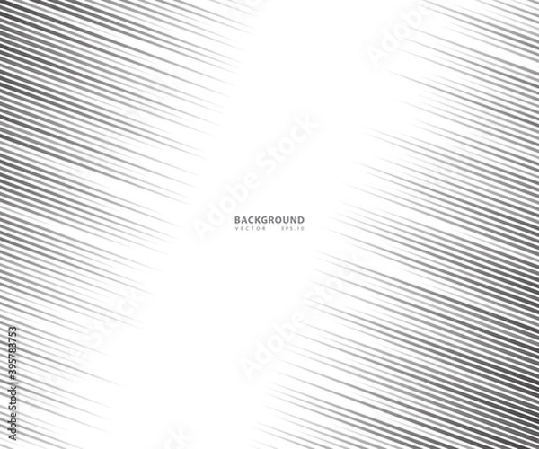 Fototapeta Speed lines Flying particles  pattern, Fight stamp Manga graphic texture, Comic book speed horizontal lines on white background