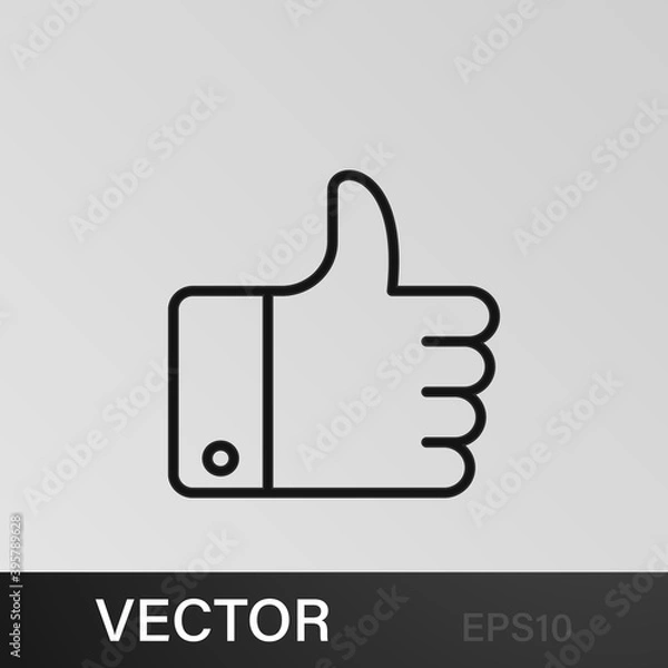 Fototapeta Gesture, hand, thumb, up outline icons. Can be used for web, logo, mobile app, UI, UX