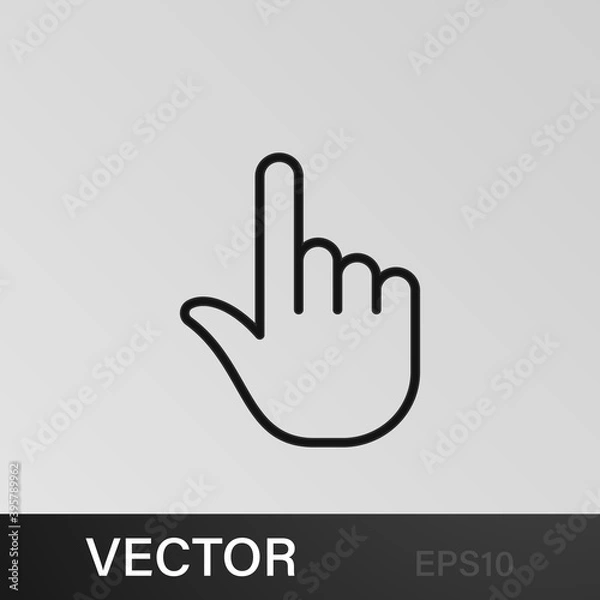 Fototapeta Finger, gesture, hand, one outline icons. Can be used for web, logo, mobile app, UI, UX