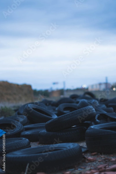 Obraz Tires on the road