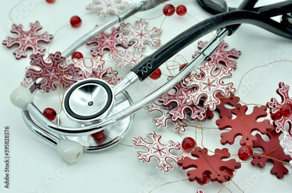 Obraz medical instruments and Christmas card