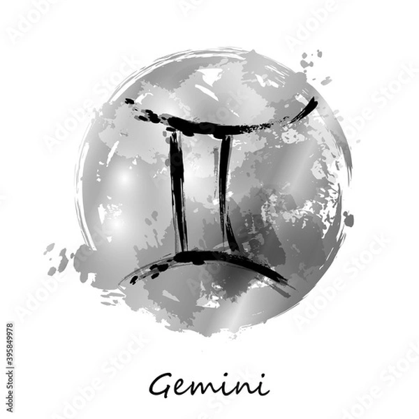 Obraz Abstract illustration of the zodiac sign Gemini.