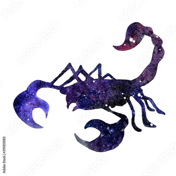 Obraz  watercolor art of signs of the zodiac. Scorpio