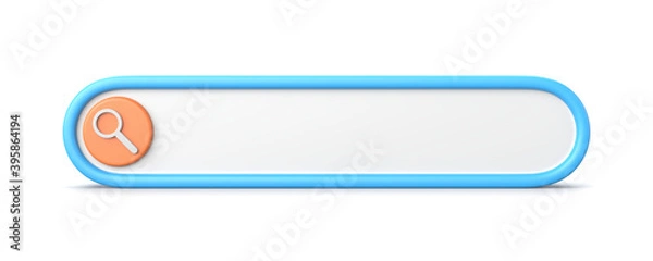 Obraz 3D Search Bar on White