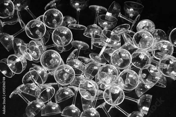 Obraz Glasses on black background